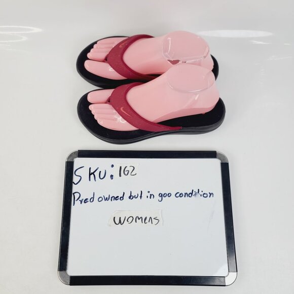 Nike Women's Red Black Ultra Comfort 3 Slip-On Casual Thong Sandal Size 7 - Picture 7 of 7